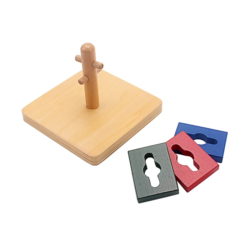 Giocattolo in legno Montessori infantile Twist & Sort rettangolo forme giocattoli per bambini giocattolo educativo per bambini in età prescolare precoce 12 mesi