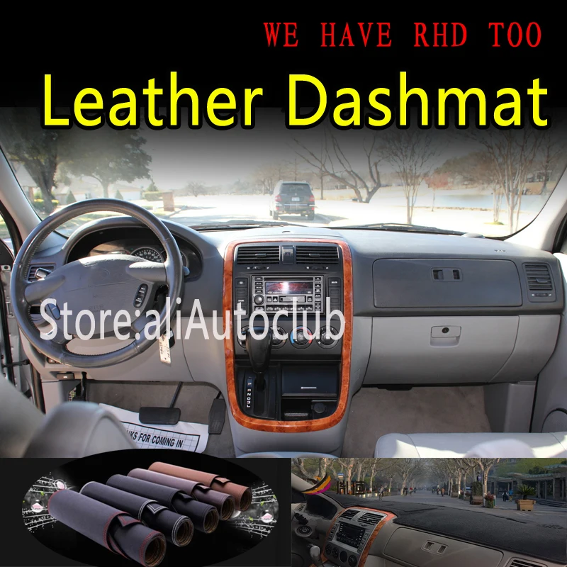 for KIA Grand Carnival R Sedona NAZA RIA 2002 2003 2004 2005 2006 Leather Dashmat Dashboard Cover Dash Mat Carpet Car Styling