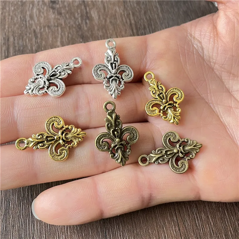 10pcs Charm Antique Silver Bronze Sword Sign Necklace Bracelet Pendant DIY Handmade Earring Wholesale Accessories Materials