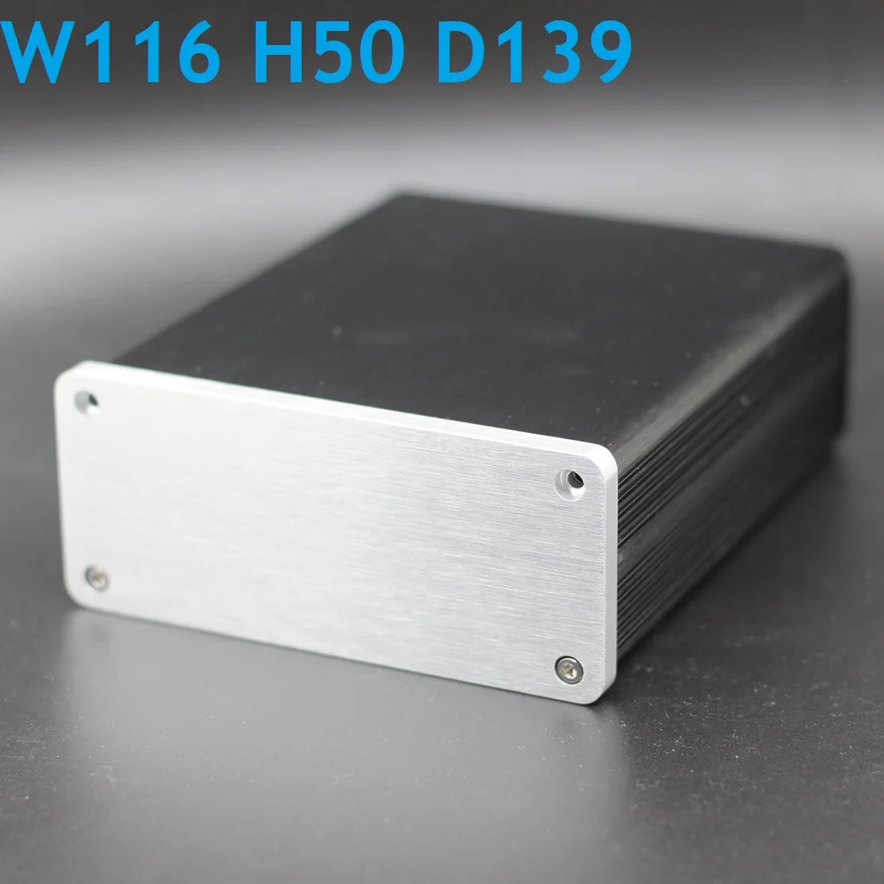 

No Hole Mini Size Chassis W115 H50 D139 Power Amplifier Supply Enclosure Headphone AMP Case Aluminum DIY Box PSU Housing Drill