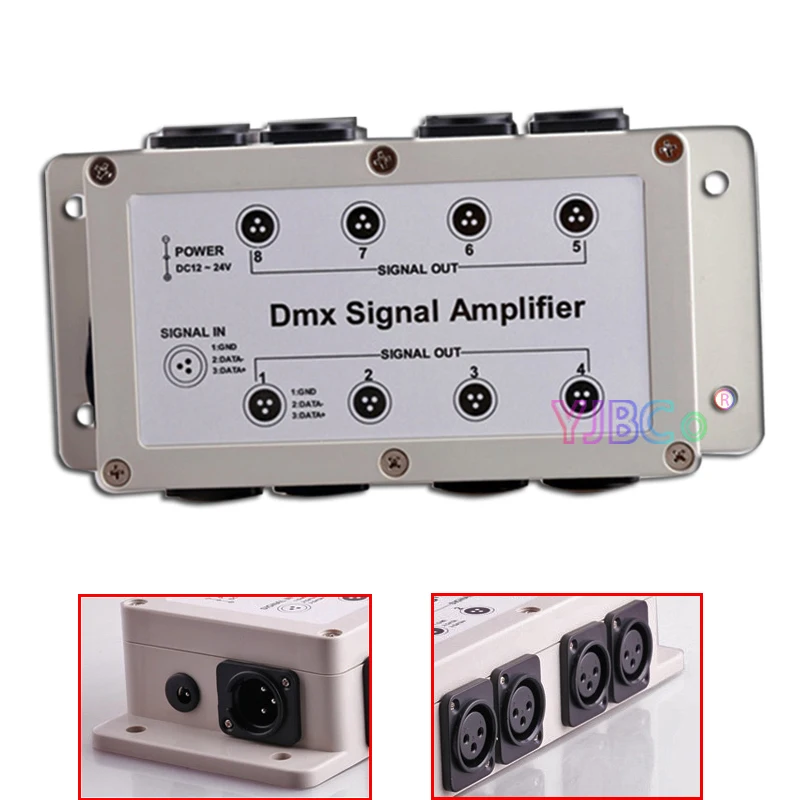 8 road DMX512 Amplifier Stage Lamp Intelligent Lighting LED Controller 1000V Photoelectric Isolation Dmx Signal Relay Amplifier