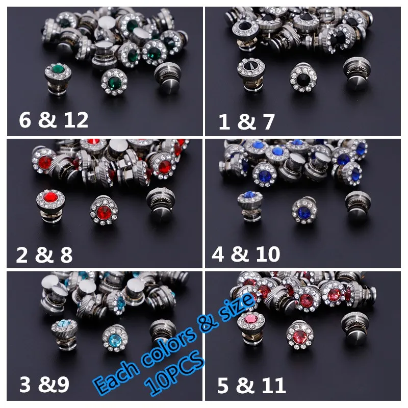 150 Sets Per Box Premium Stainless Steel Gemstone Decorative Screws, Repair Replacement Spare Accessories for Scissors