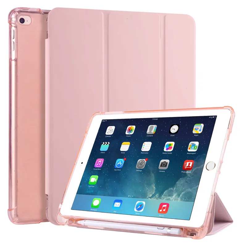 For iPad Case 6th Generation with Pencil Holder Tri-Fold Stand