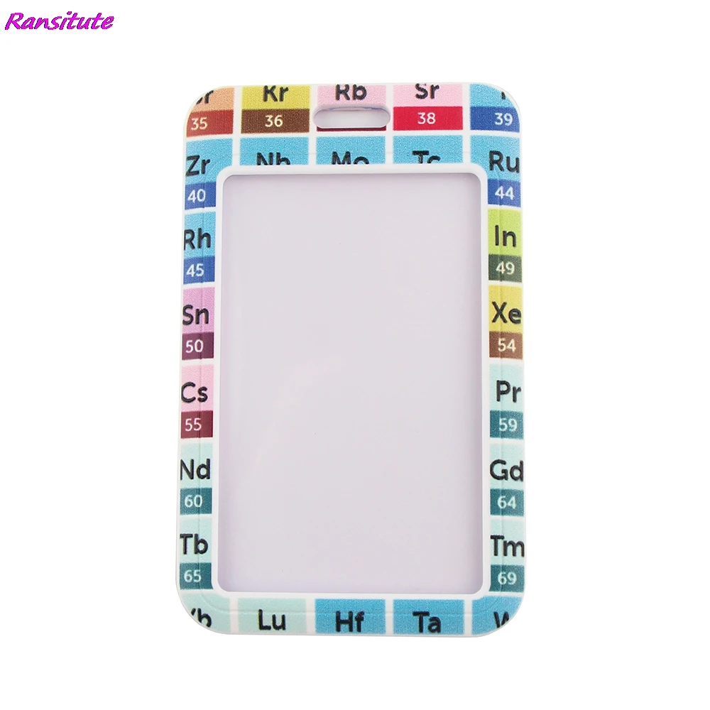 Ransitute R1379 Chemical Periodic Table Bank Credit Card Holder Bus ID Name Work Card Holder For Student Staff Workers