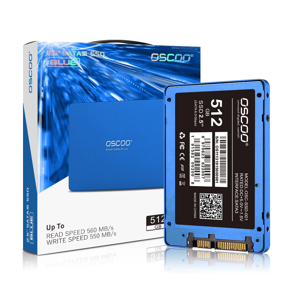 OSCOO-disco duro SATA3 SSD de 2,5 pulgadas, 128GB, 256GB, 512GB, 1TB, para portátiles, de escritorio, Notebook