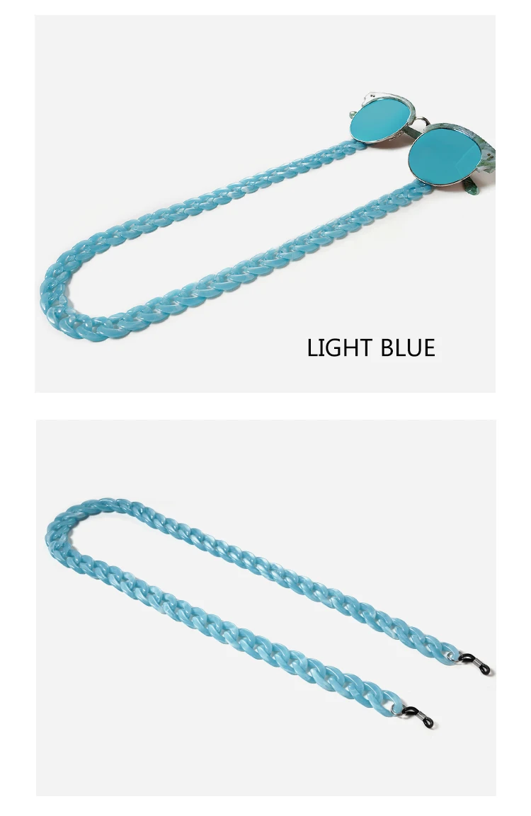 Mode Acryl Brillen Ketten Sonnenbrillen Schnur Anti-Rutsch-Sonnenbrille bänder hängen Ketten am Hals Brillen zubehör – Detail 28