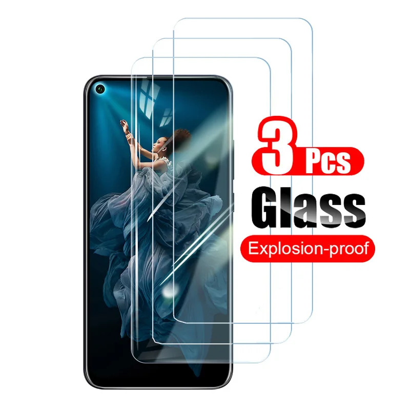 3Pcs Tempered Glass For Huawei Honor 20 Pro 20e 20i 20s Lite View 20 Screen Protector Protective Glass Shield Toughened Film 9H