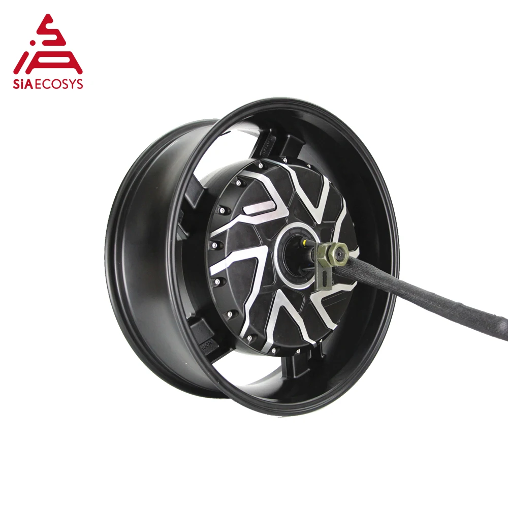 SiAECOSYS 17X6.0inch 12000W V4 96V 157kph Hub Motor with APT96800 Controller Power Train Kits for High Power Electric Motorcyc