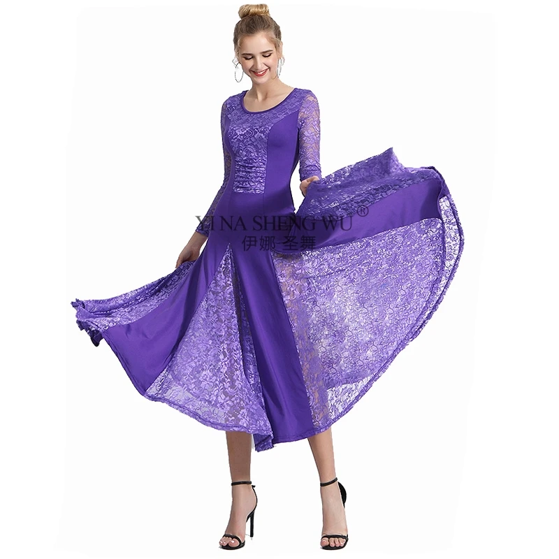 5 Colors New National Standard Dance Clothing Waltz Dance Dress Ballroom Dance Competition Costumes Women Modern Dance Dress