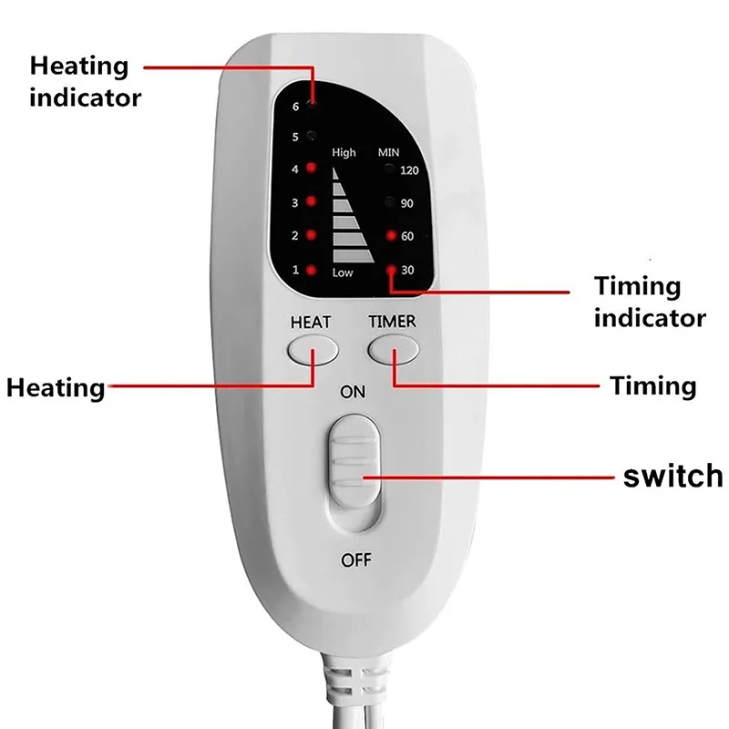 ไฟฟ้าผ้าห่มอุ่นฤดูหนาวความร้อนPadเกมส์จับเวลาผ้าห่มไฟฟ้าเครื่องทำความร้อนอุณหภูมิสมาร์ทหน้าแรกBreathable