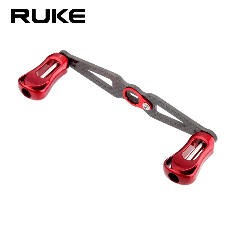 RUKE New Fishing Reel Carbon Handle With Carbon knob Hole Size 8*5 mm Length 120 mm Thickness 3mm  DIY Accessory Free Shipping