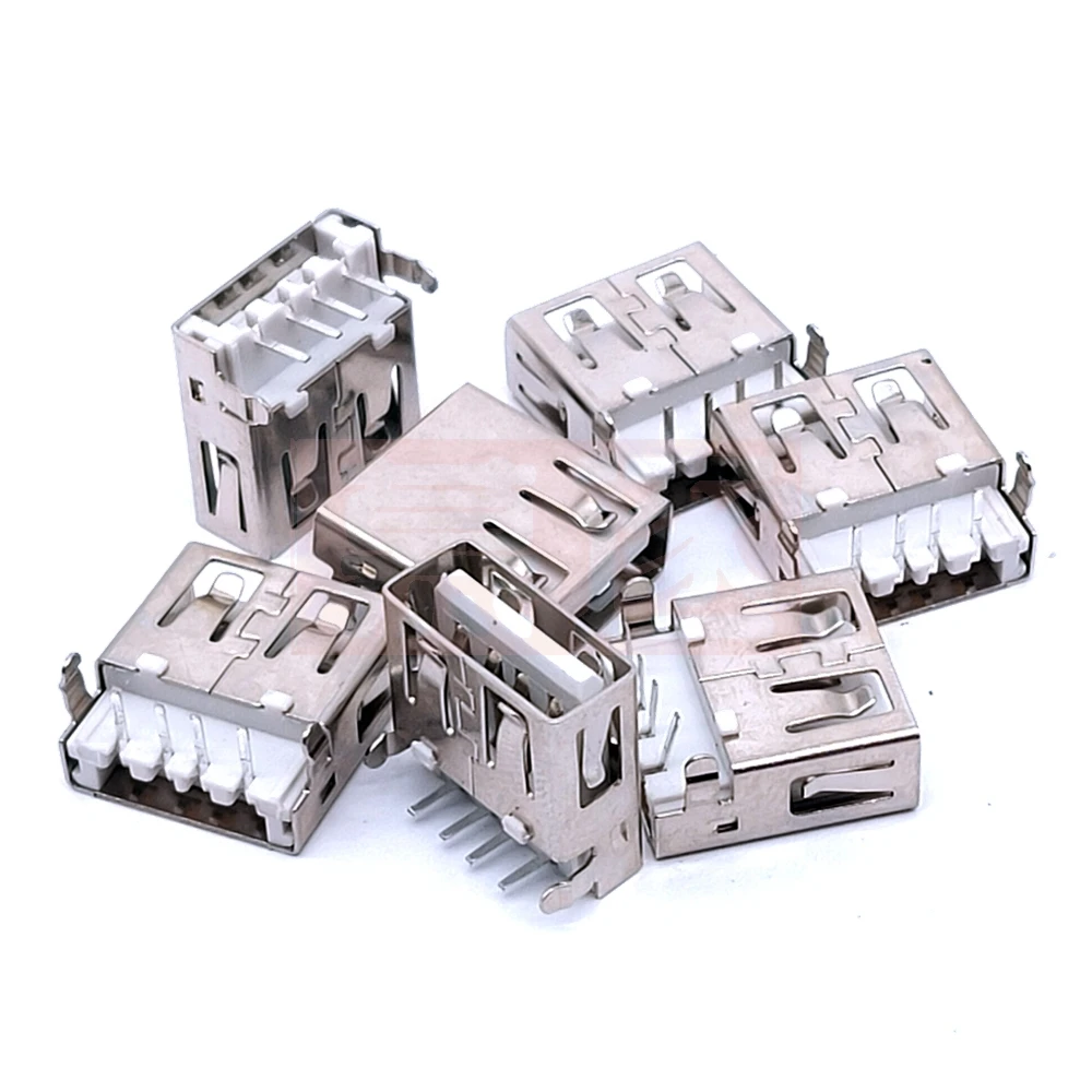 2020 Hot Sale 10Pcs USB Type A Standard Port Female Solder Jacks Connector PCB Socket USB-A type