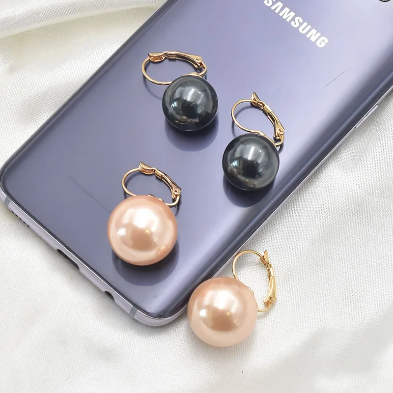 Carvejewl New Arrive Fashion Simple big pearl clip on Earrings For Women jewelry Korean design Elegant Simulated Pearl earrings