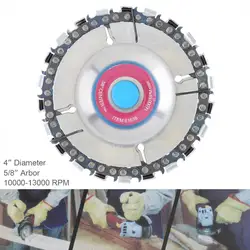 4 Inch 22 Tooth Angle Grinder Chain Tray Disc Cutter Wood Grooved Saw Blade Woodworking Chain Grinder Chain Disc 2021