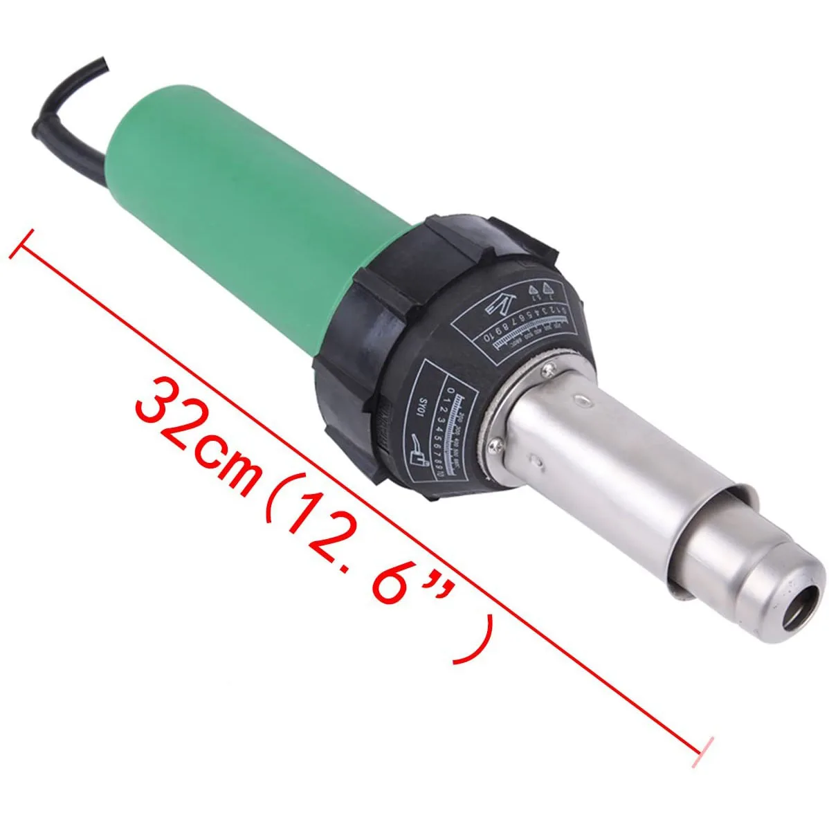 1600W 110V Electric Heat Gun Hot Air Blast Torch Plastic Welding Gun Welder Pistol Speed Nozzle Roller Kit PVC/PE/PP/PVDF