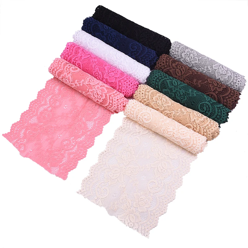 15cm wide DIY Handmade Lace Fabric Roll Colored Wedding Nylon Lace Ribbon Garment Accessories Wedding Home Crafts Wrap Supplies