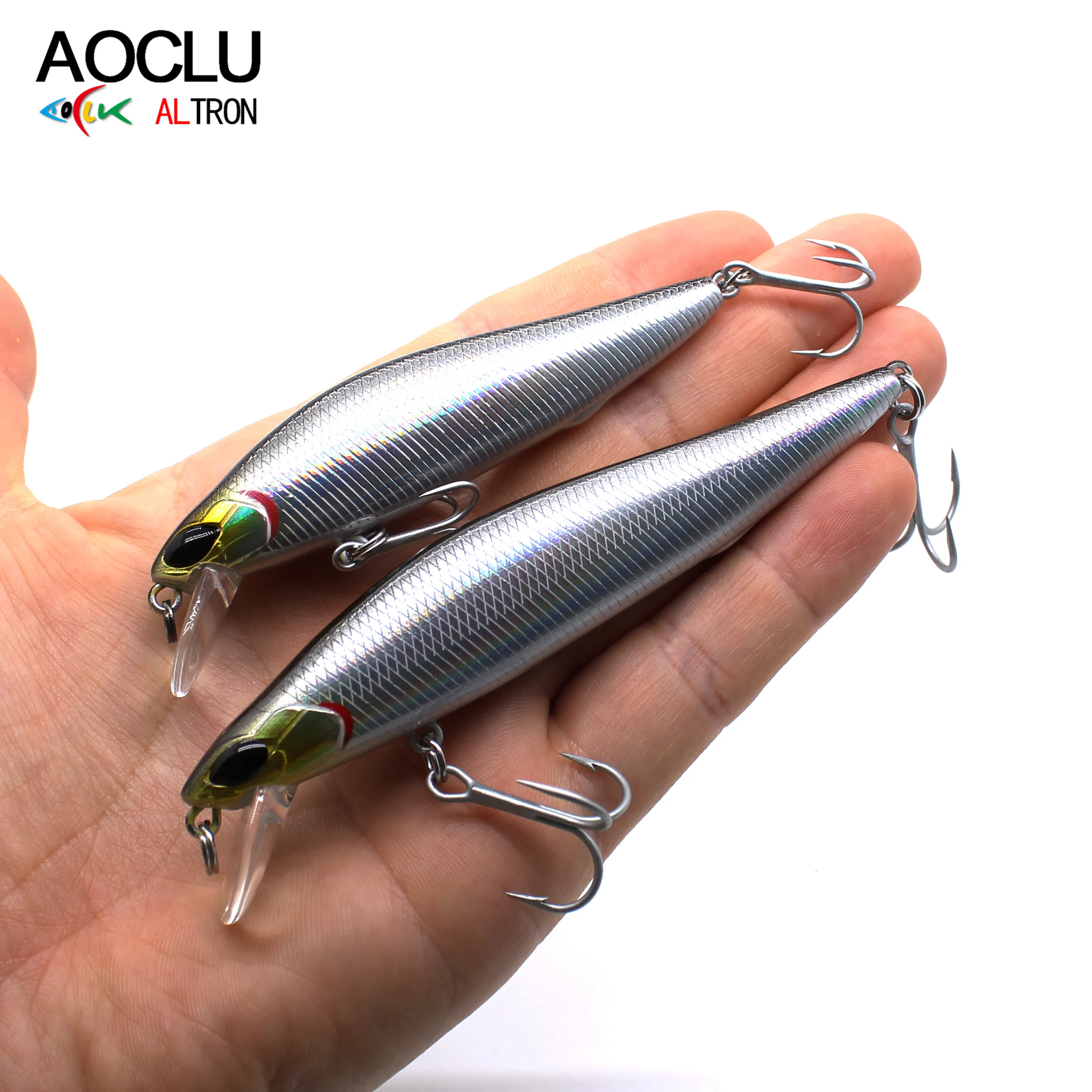 AOCLU Minnow Wobbler hundido transferencia magnética señuelo lubina