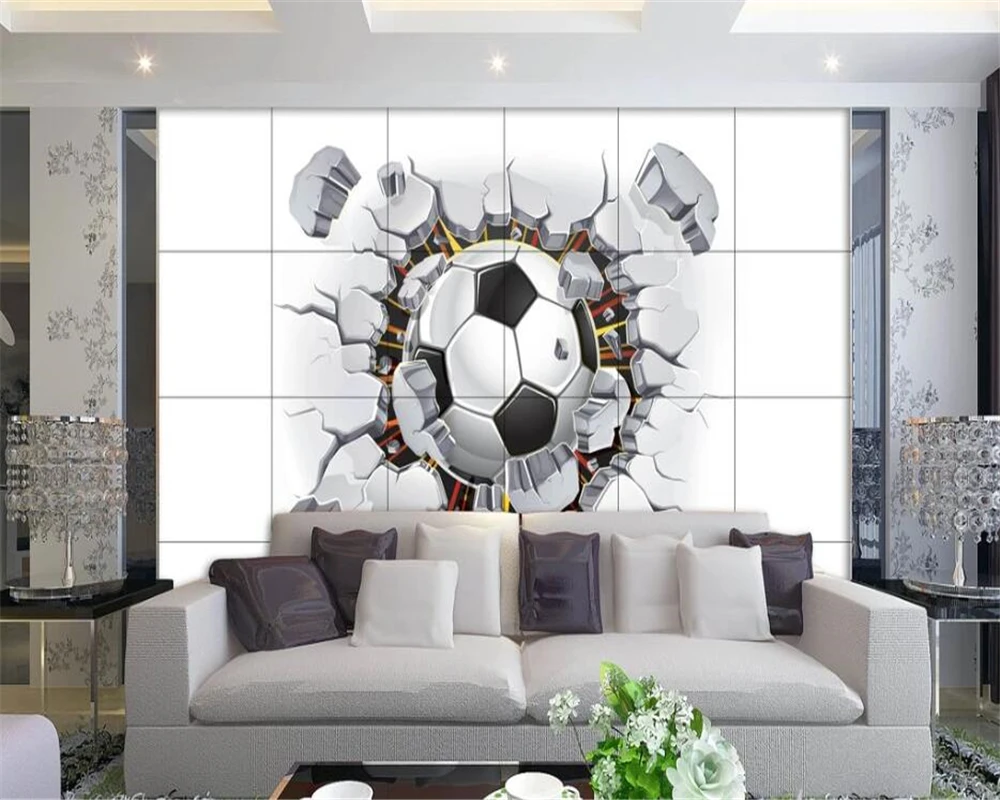 beibehang Customized papel de parede modern personality classic football TV background children background papier peint