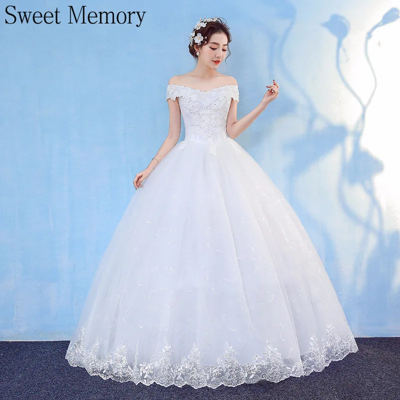 O10148 Sweet Memory Princess Bride Dresses White Wedding Dress Lace Up Ball Gown For Elegant Women New Year Party Prom Long Robe