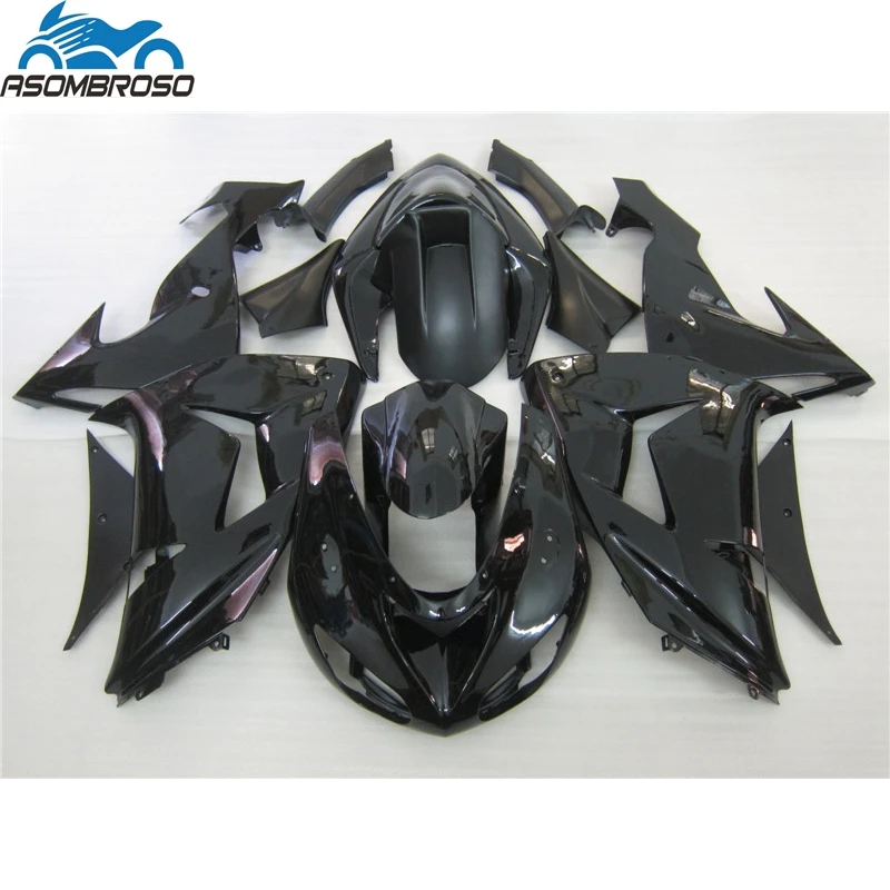 

Full Black Customize Motorcycle Bodyworks for Kawasaki Ninja ZX10R fairing kit 2006-2007 fairing set zx10r 06 07 GH37