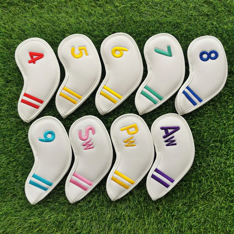 Golf Woods Headcovers  Covers For Driver Fairway Putter 135UT Clubs Set Heads PU Leather Unisex Simple golf iron head cover