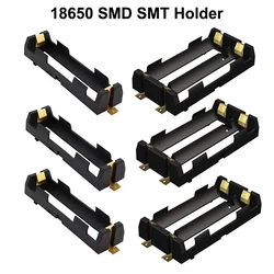 New 1x 2x 18650 Battery Holder Smd Smt Batteries Case Storage Box with Bronze Pins 1/2 Slot 2*18650 Rechargeable Battery Shell