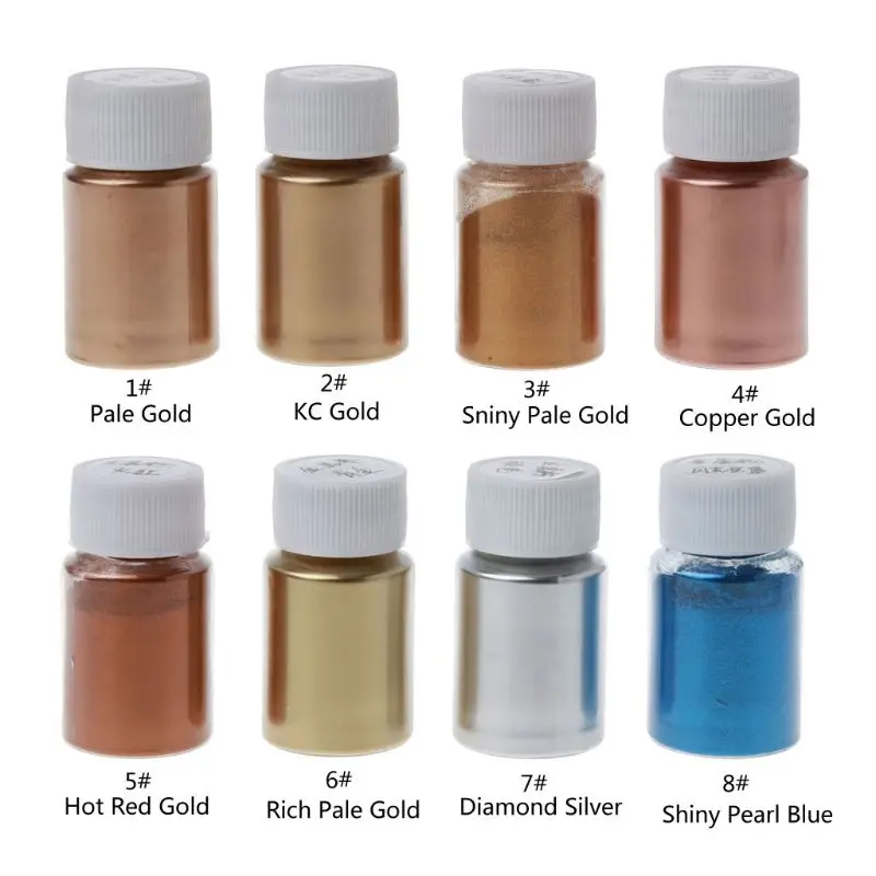 Copper Metallic Dye Powder Resin Pigment Jewelescent Metal Tones Mica Pearl Powder Pigment Paint Epoxy Resin Soap Making