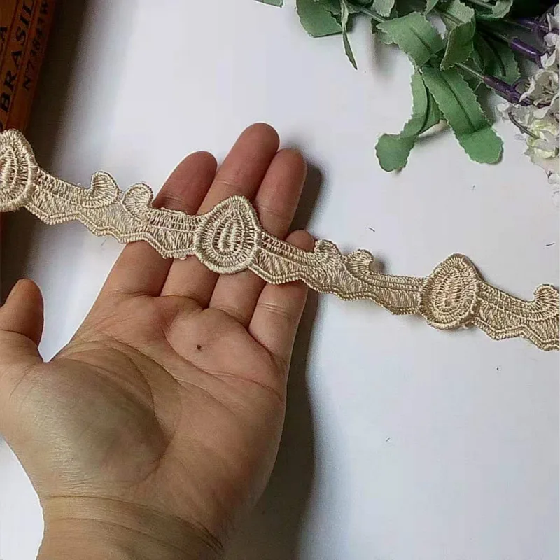 1 yard Ivory Lace Trims Ribbon for Sofa Covers Trimmings Embroidered Strips Textiles Applique Sewing Accessories Lace Fabric 3cm