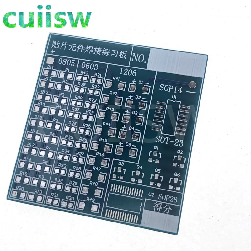 電子smt smdコンポーネントはんだ付け練習ボード溶接キットサイズ変更ダイオードトランジスタ起動学習