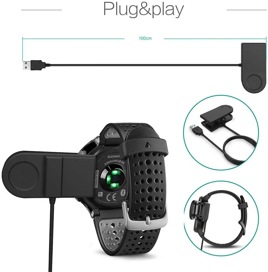 AWINNER كابل شحن مشبك بيانات مهد شاحن ل Garmin Forerunner 235 630 230 735XT 35/30 ساعة