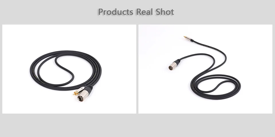 RCA-Stecker, glattes silbernes Stecker auf 3-poliges XLR-Stecker-Kabel, XLR auf Aux-Kabel für ausgewogene Mikrofon-Verbindung, Zoll-Kabel für AMP – Detail 9