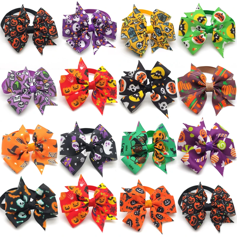 50/100 Pc Halloween Pet Puppy Dog Grooming Product New Holiday Party Puppy Cat Dog Accessories Pet Supplies Dog Bow Tie Necktie