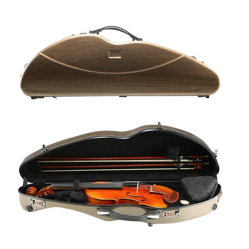 Strong Composite carbon fiber 4/4 violin Fiddle Case box backpack With Bow Holders Straps,Hard Shell Storage Protect Violin