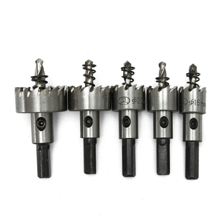 5Pcs/Set Carbide Tip Hss Drills Metal Wood Drilling Hole Cut Tool Bit Hole Saw