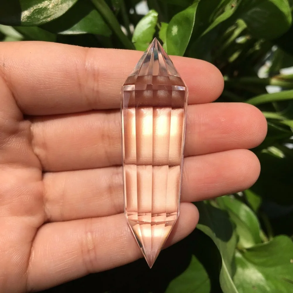 12 Sided Natural Clear Double Terminated Vogel Inspired Crystal Wand