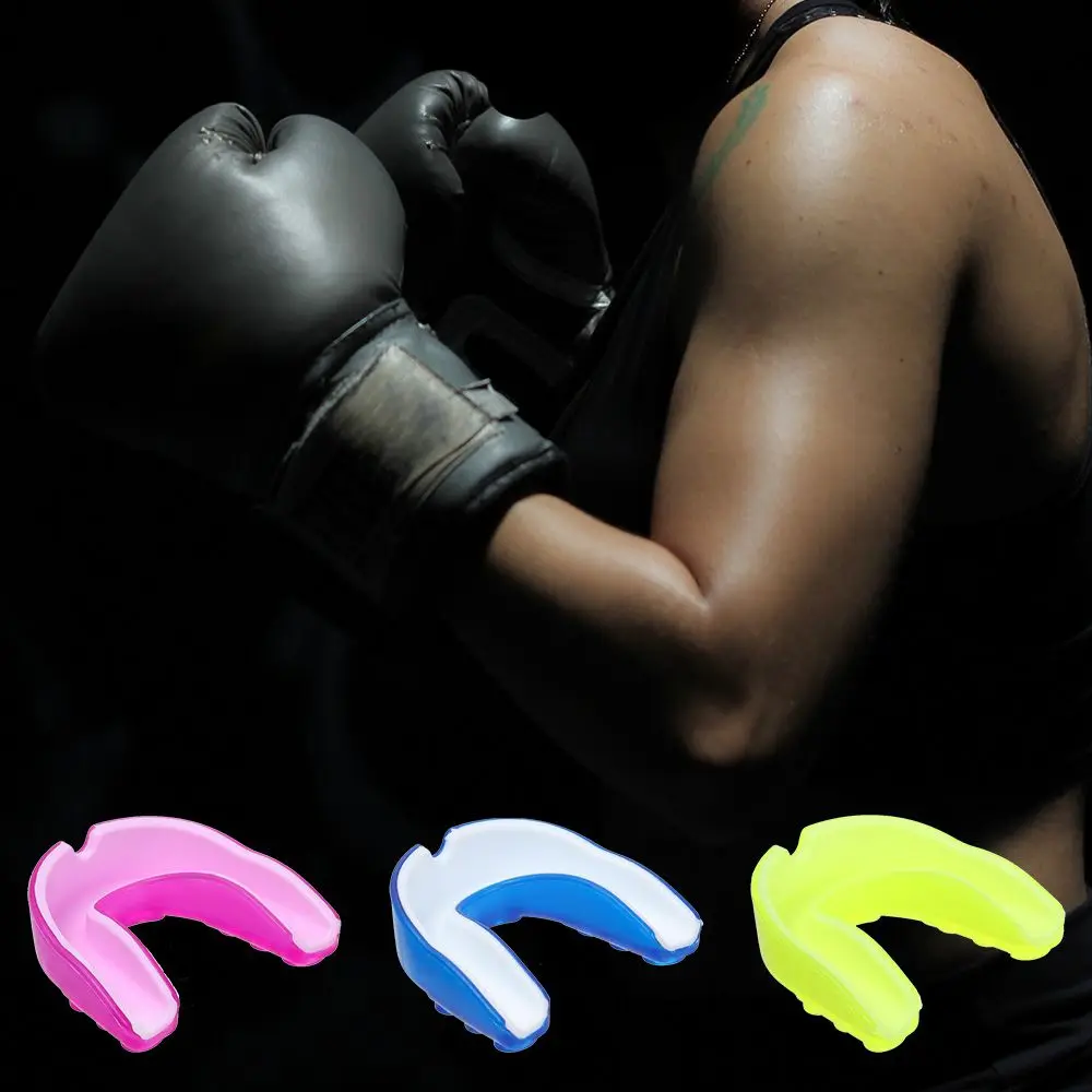 1PC Adult Kids Silicone Football Professional Rugby Teeth Protection Mouth Guard Boxing Gum Shield Boxing Gloves Accessories