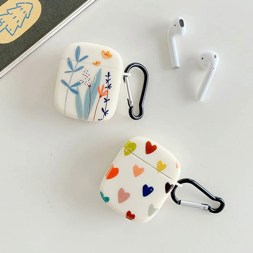 Rung 1 2 Trái Tim Hoa Tai Nghe Chụp Tai Dành Cho Tai Nghe Airpods Pro TPU Ốp Lưng Bao Vỏ Tai Nghe Phụ Kiện Cho air Pods 3