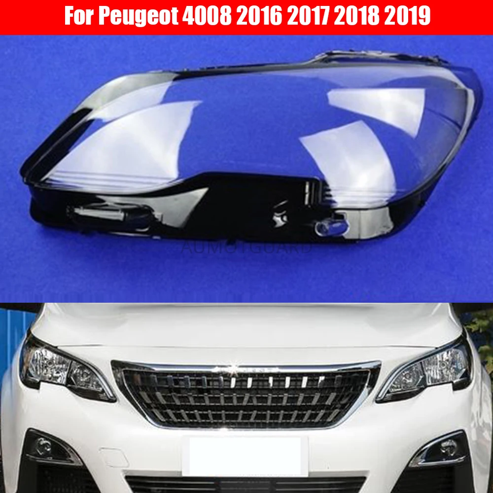 

Автомобильные фары объектив для Peugeot 4008 2016 2017 2018 2019 фар крышка автомобиля запасная крышка объектива Авто чехол