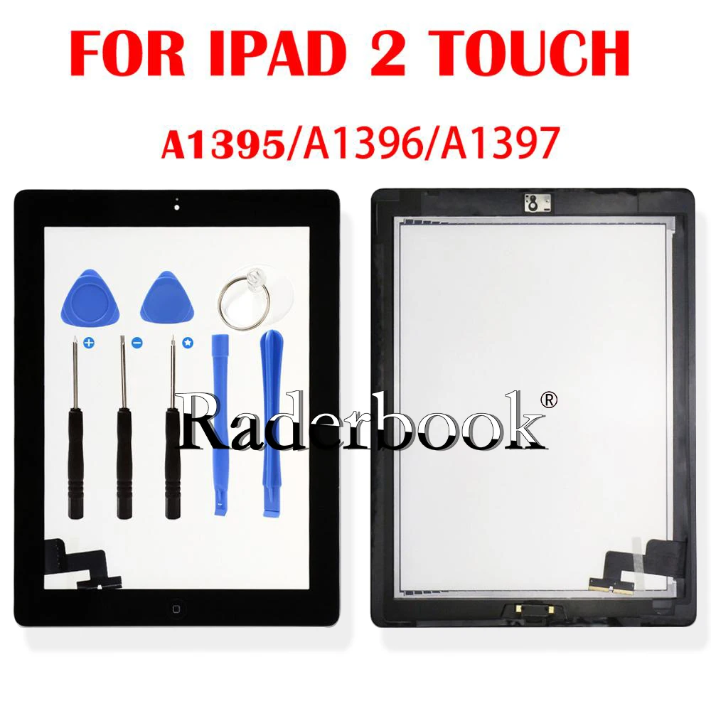 

Pcs Tested New For iPad 2 2nd Gen A1395 A1396 A1397 9.7" LCD Outer Touch Screen Digitizer Front Glass Panel Replacement