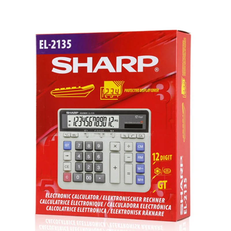 Sharp EL-2135 Computer Large Button Calculator Bank Financial Accounting Special Large Desktop Office Business Calculadoras