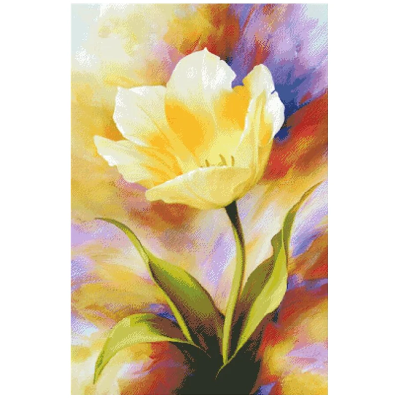 

Tulip fairy cross stitch kits flowers 18ct 14ct 11ct cloth cotton thread embroidery needlework wall decor