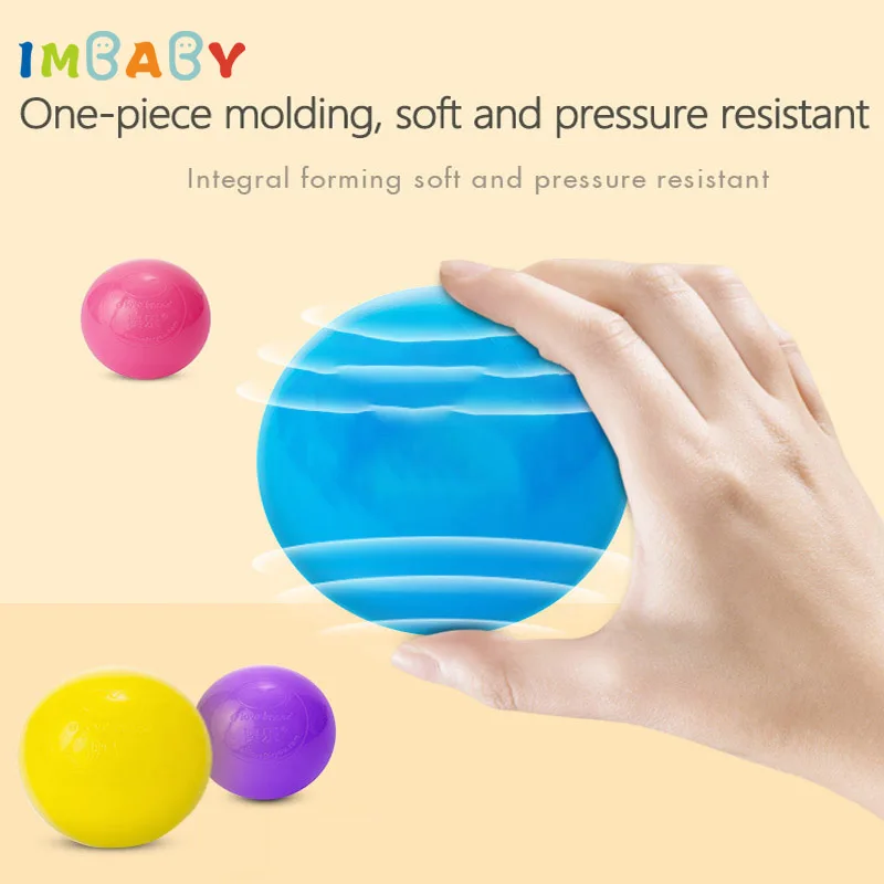 IMBABY-Parque de bolas para niños, piscina seca, parque infantil, 100/7cm, regalo para niños, colorido y suave, 50/5,5 Uds.