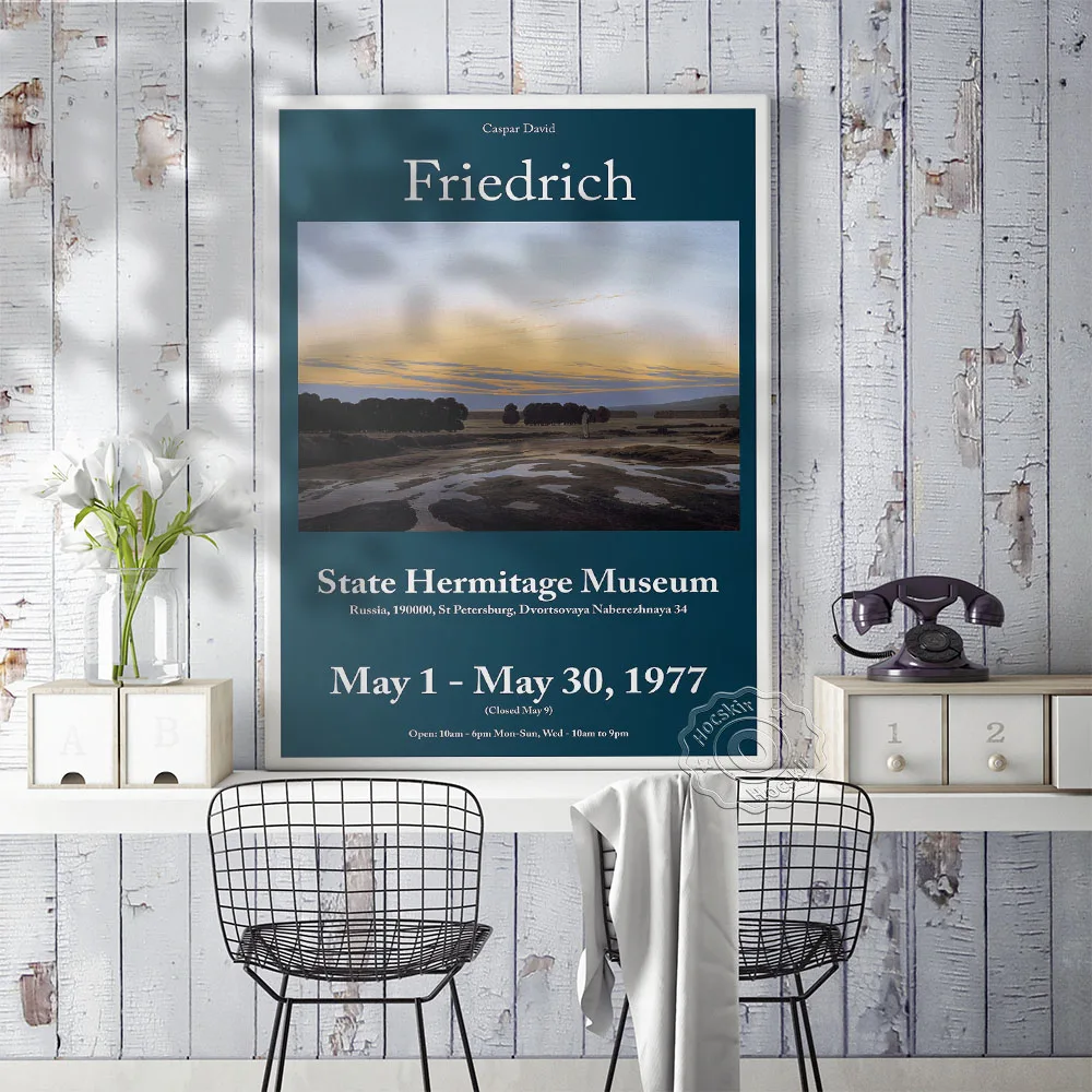 ملصق المعرض الكلاسيكي من كاسبا ديفيد فريدريش، لوحة فريدريش جروسي جييه بالقرب من دريسدن، لوحة جدارية رومانسية ألمانية #5