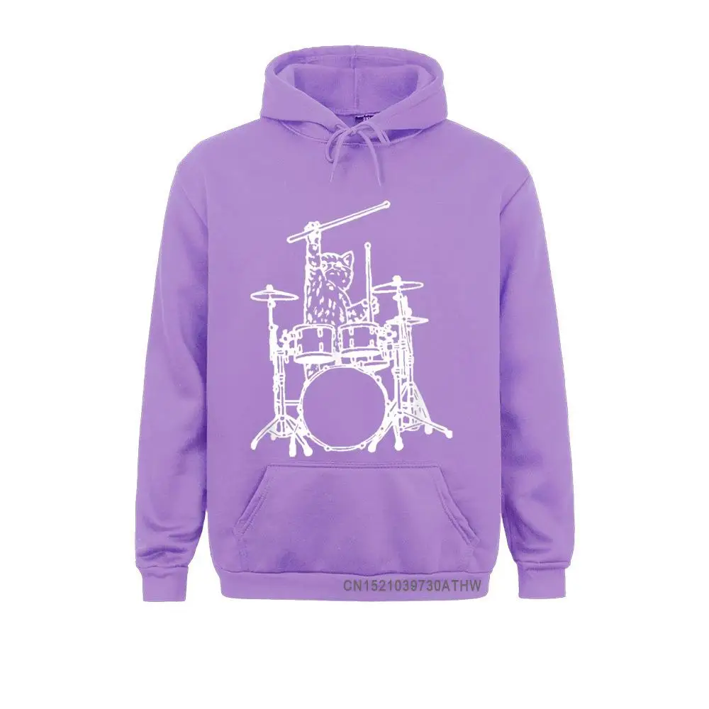 Design Hoodies Winter Autumn Retro Clothes Men Sweatshirts In My Head My Cat Always Play Drums Funny Hooded Tops