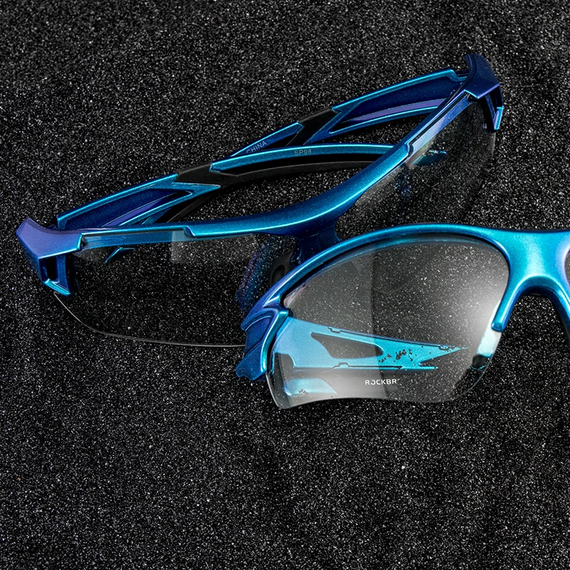 ROCKBROS – lunettes photochromiques de vélo, ultralégères, sport de plein air, vtt, vélo de route, Protection UV, équipement de cyclisme