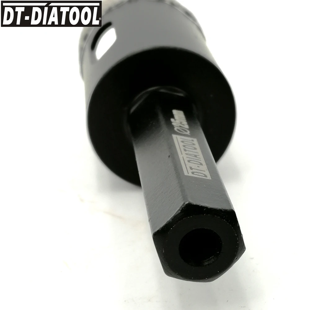 DT-DIATOOL Dia 25mm Vacuum Brazed Hexagon Shank Diamond Drill Core Bit Granite Marble Hole Saw Ceramic Tile Dry Drilling Bit
