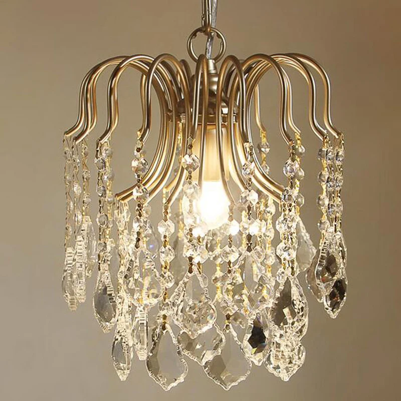 

American Rural Crystal Light Small Crystal Light French Corridor Crystal Chandelier Dining Hall Corridor Bedroom Porch Light