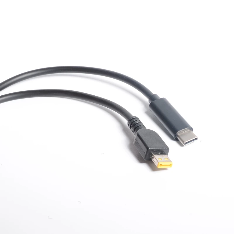 Cabo usb tipo c para notebook, cabo de carregamento 1.5m 65w para lenovo g40/g50/g440s/g500dthinkpad e4310/x230/t431/s3 series