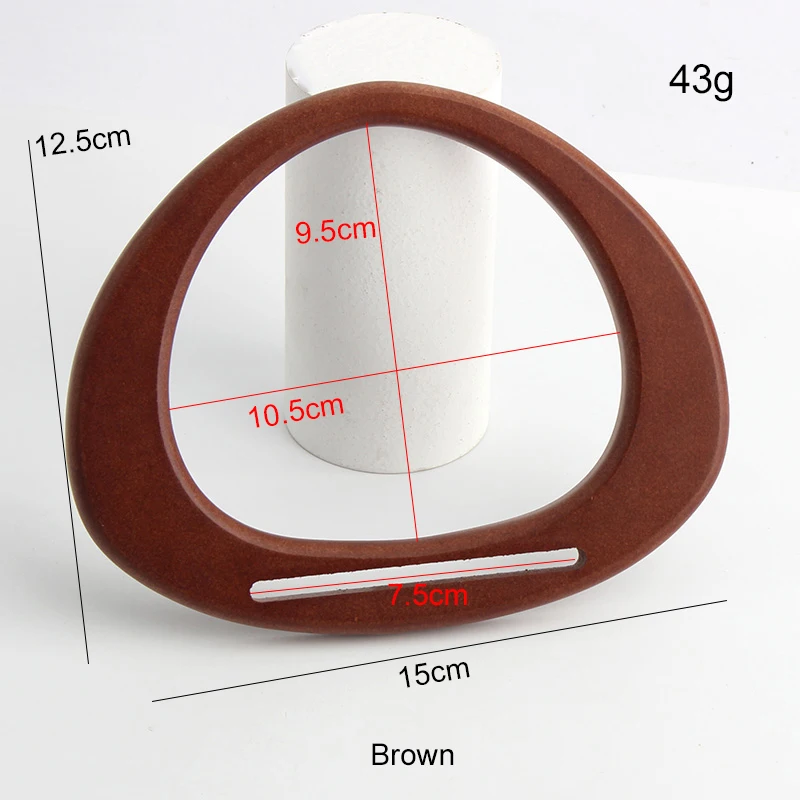 2-10-30pcs 15X12.5cm Smiley Shape Purse Wood Handle Accessories wooden handle for ladies crochet bag