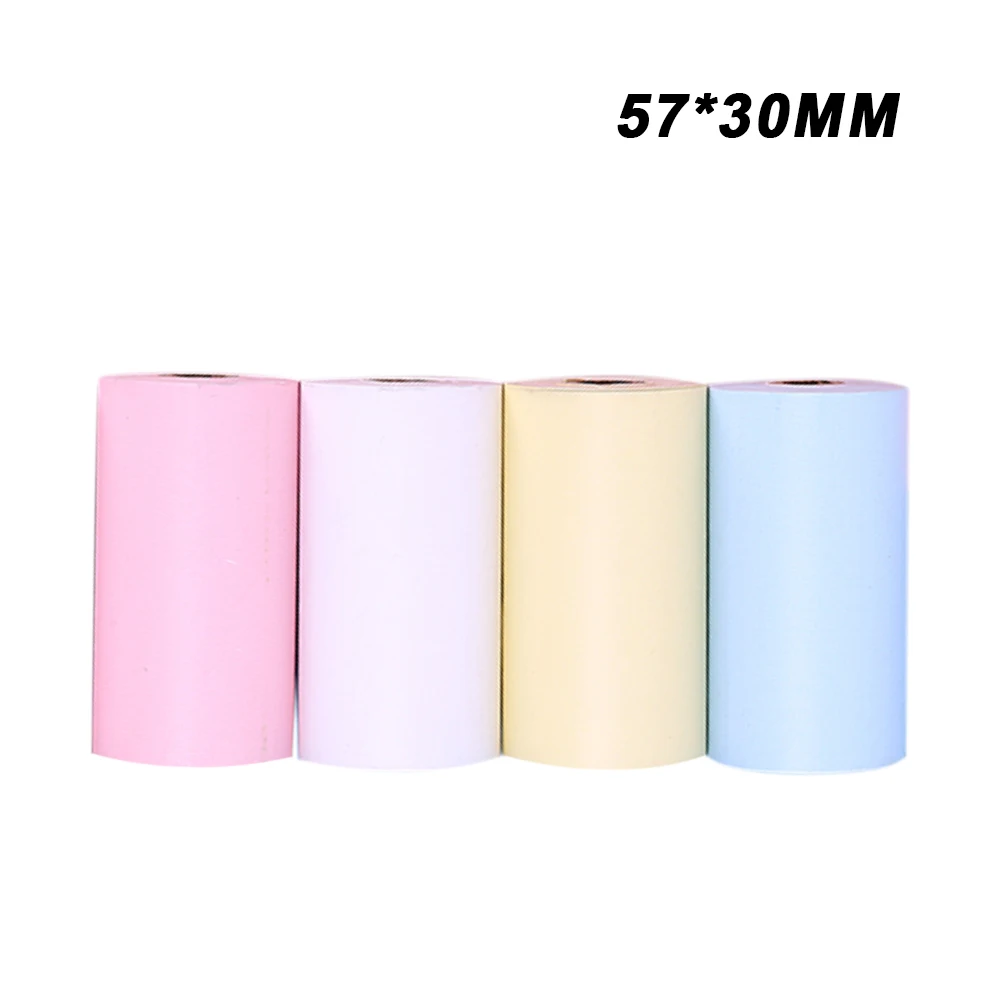 SALE 57*30mm Printable Sticker Paper Roll Self-Adhesive Thermal Paper for PeriPage A6 Thermal Printer P1/P2 Mini Photo Printer